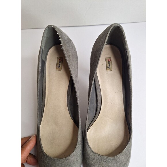 Olsenboye Round Toe Gray Pumps Heels Sz 9M Office Siren Career Mob Wife Work Y2K - Picture 5 of 10